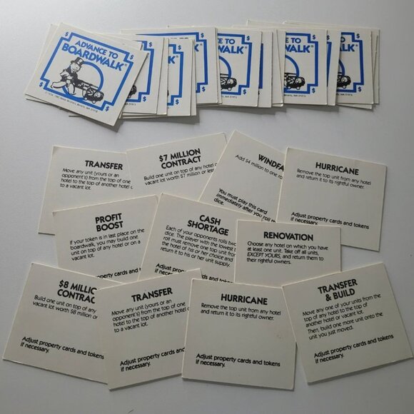 Advance To Boardwalk Replacement Pieces Card Set Instructions Fortune Property - Picture 3 of 7